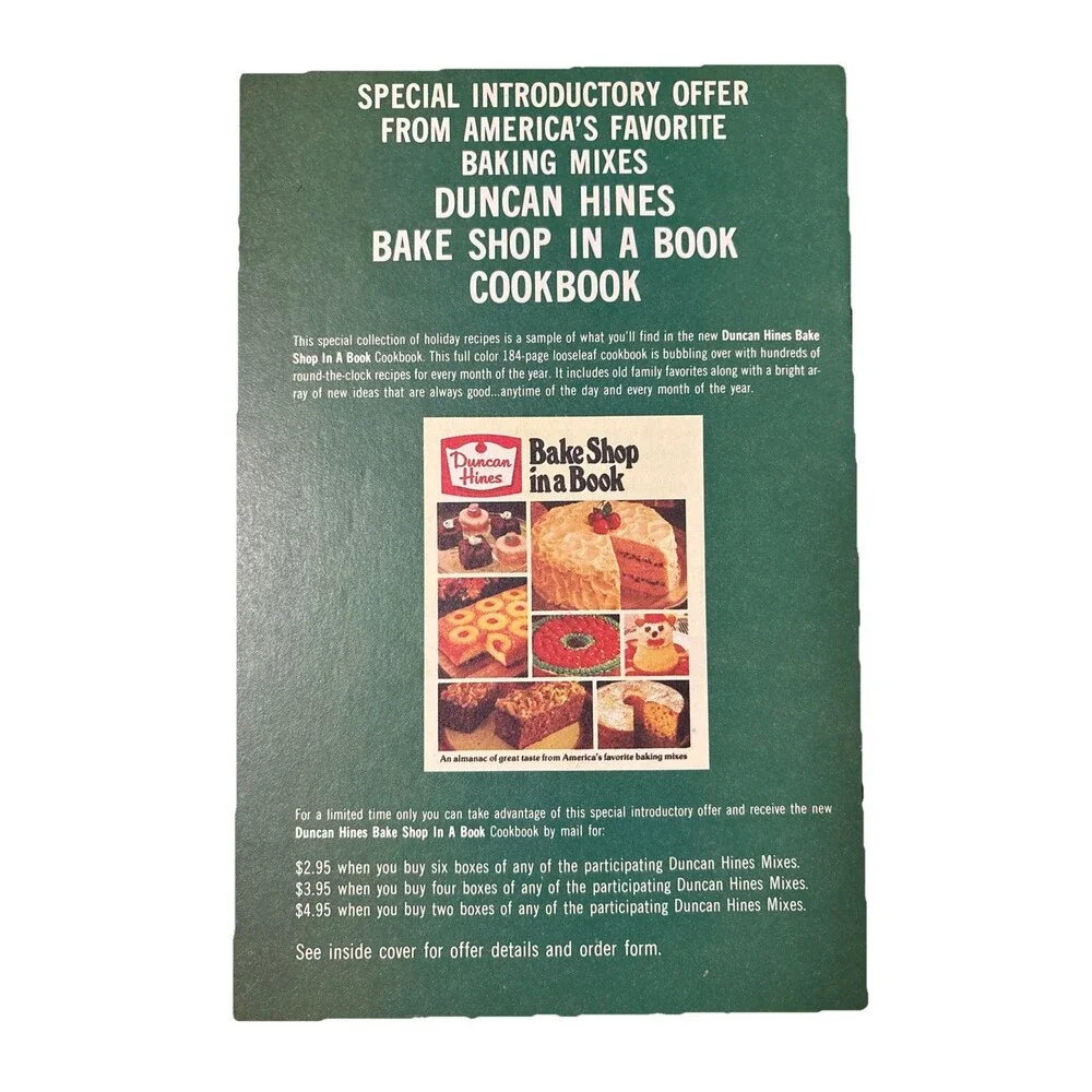 Vintage 1979 Seasons Greetings Recipe Collection Booklet Duncan Hines Cake Bake